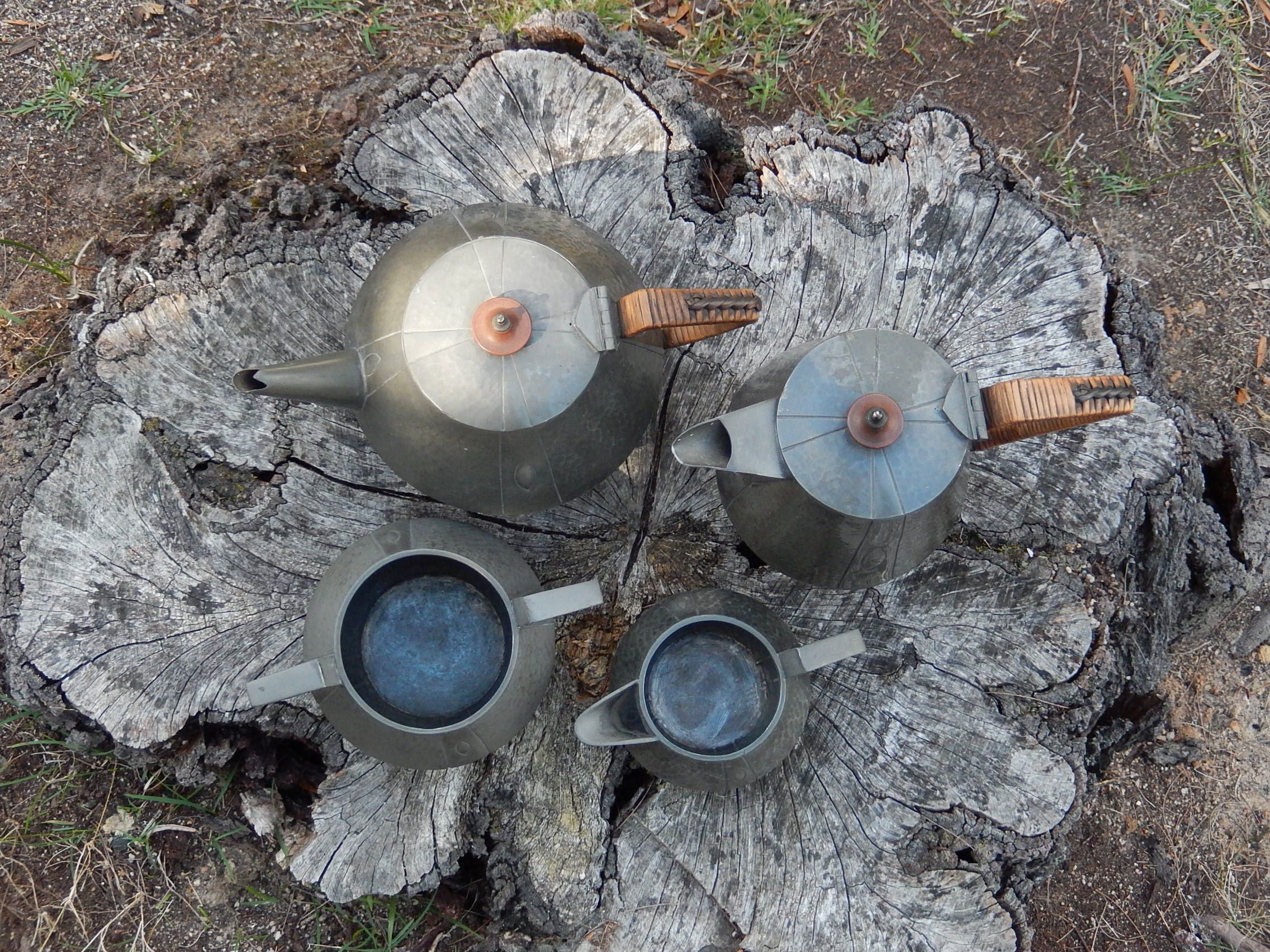 Art Deco Pewter Tea Set
