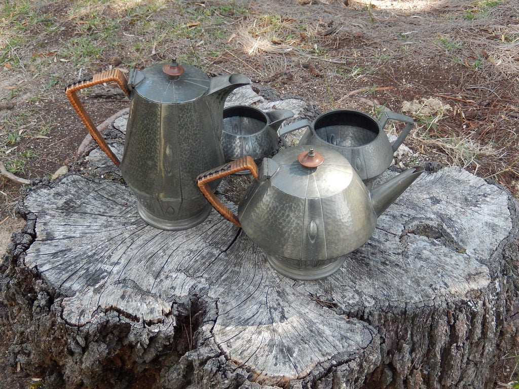 Art Deco Pewter Tea Set