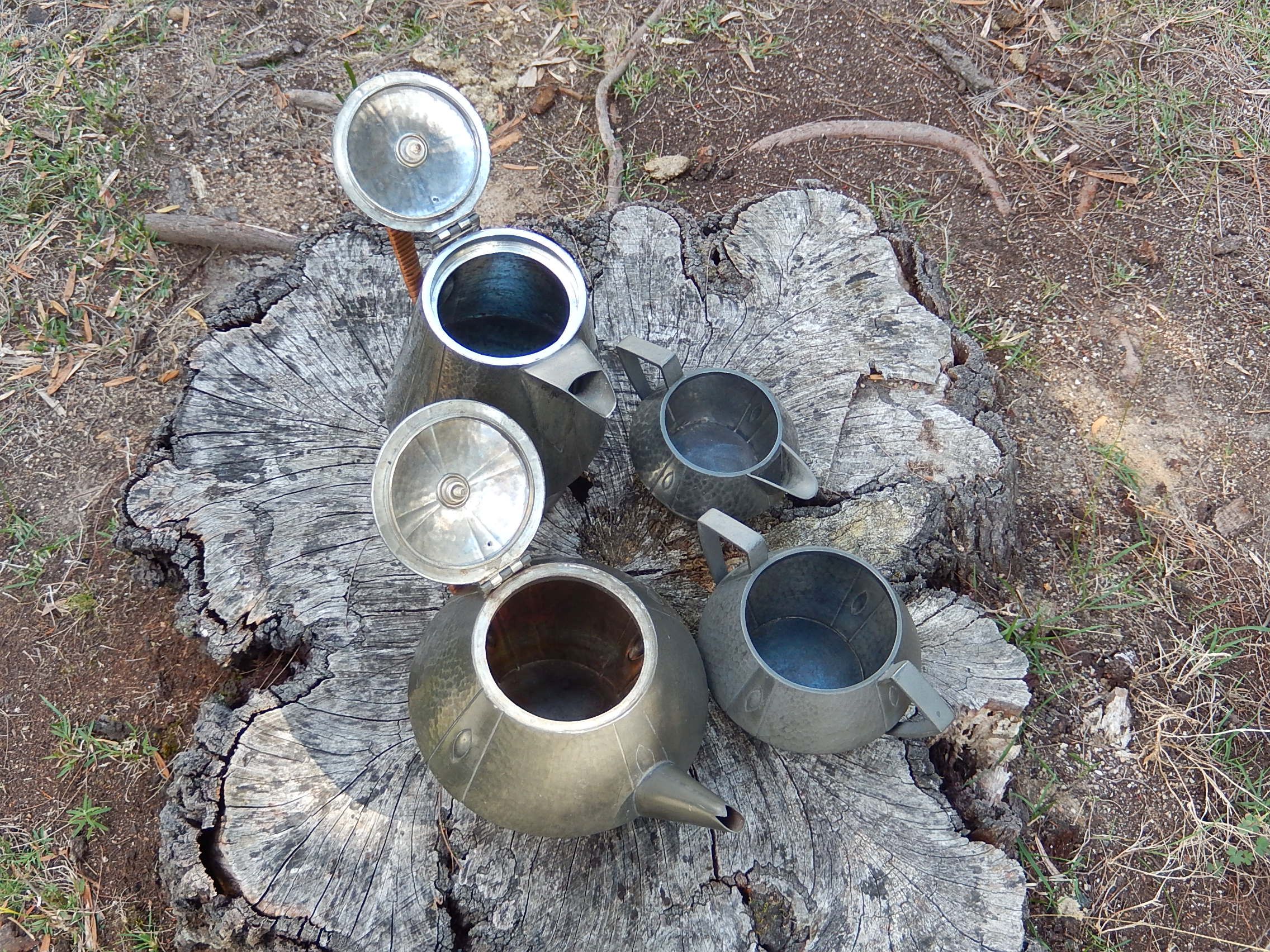 Art Deco Pewter Tea Set