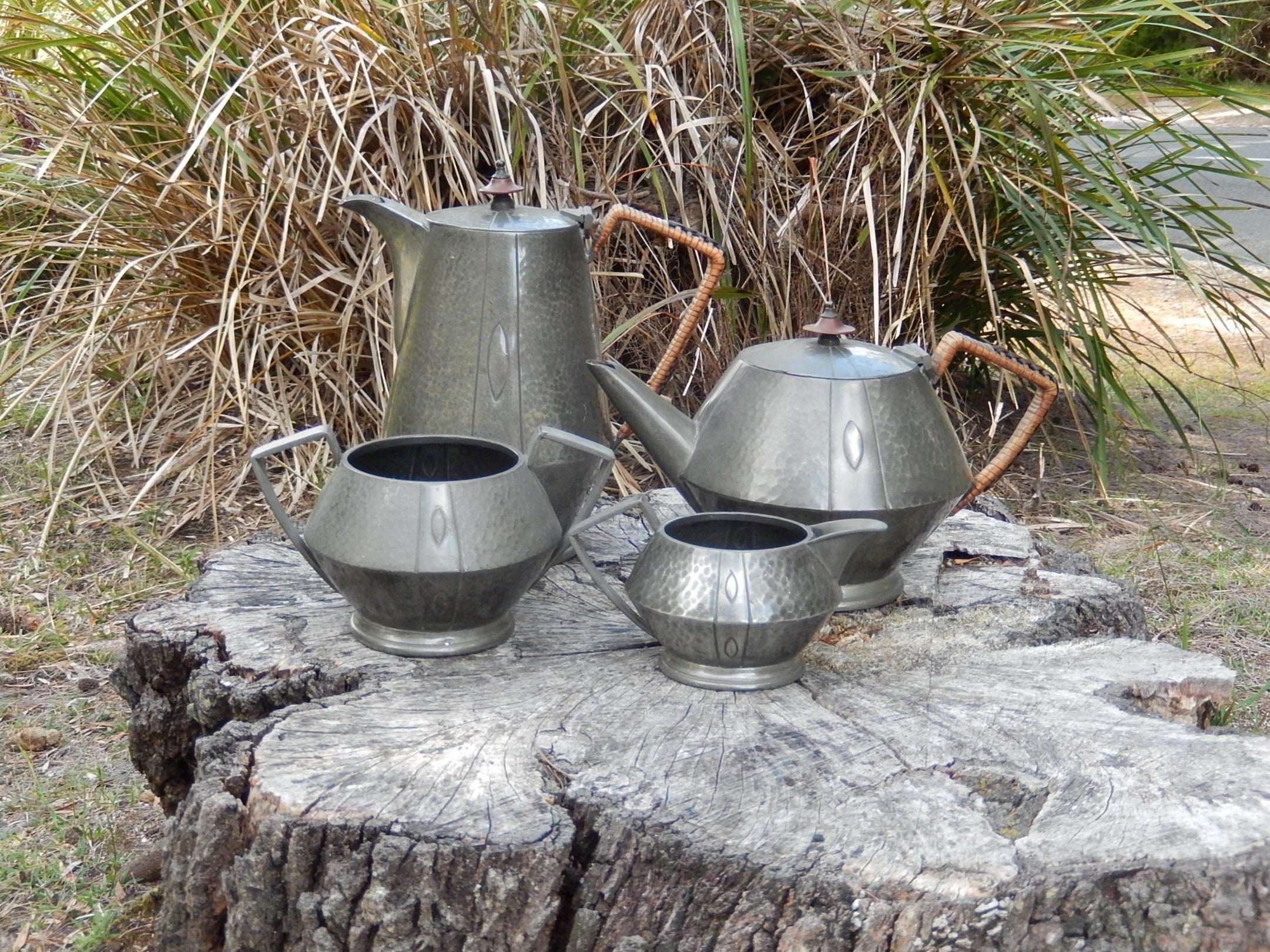 Art Deco Pewter Tea Set
