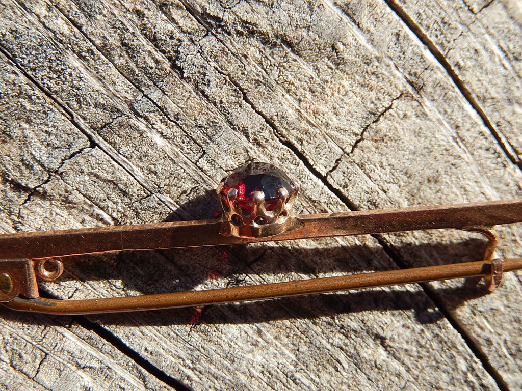 Garnet Brooch in 9ct