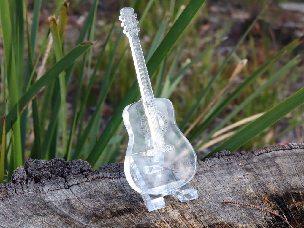 Crystal Guitar on Stand