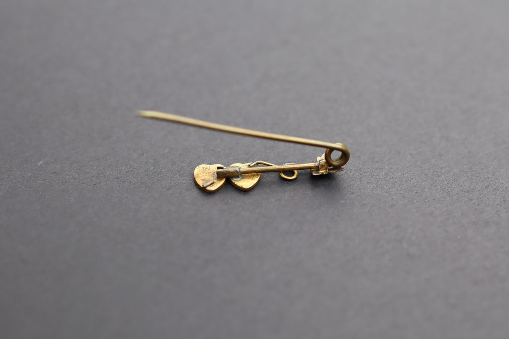 Rose Gold Plate Antique Lovers Brooch