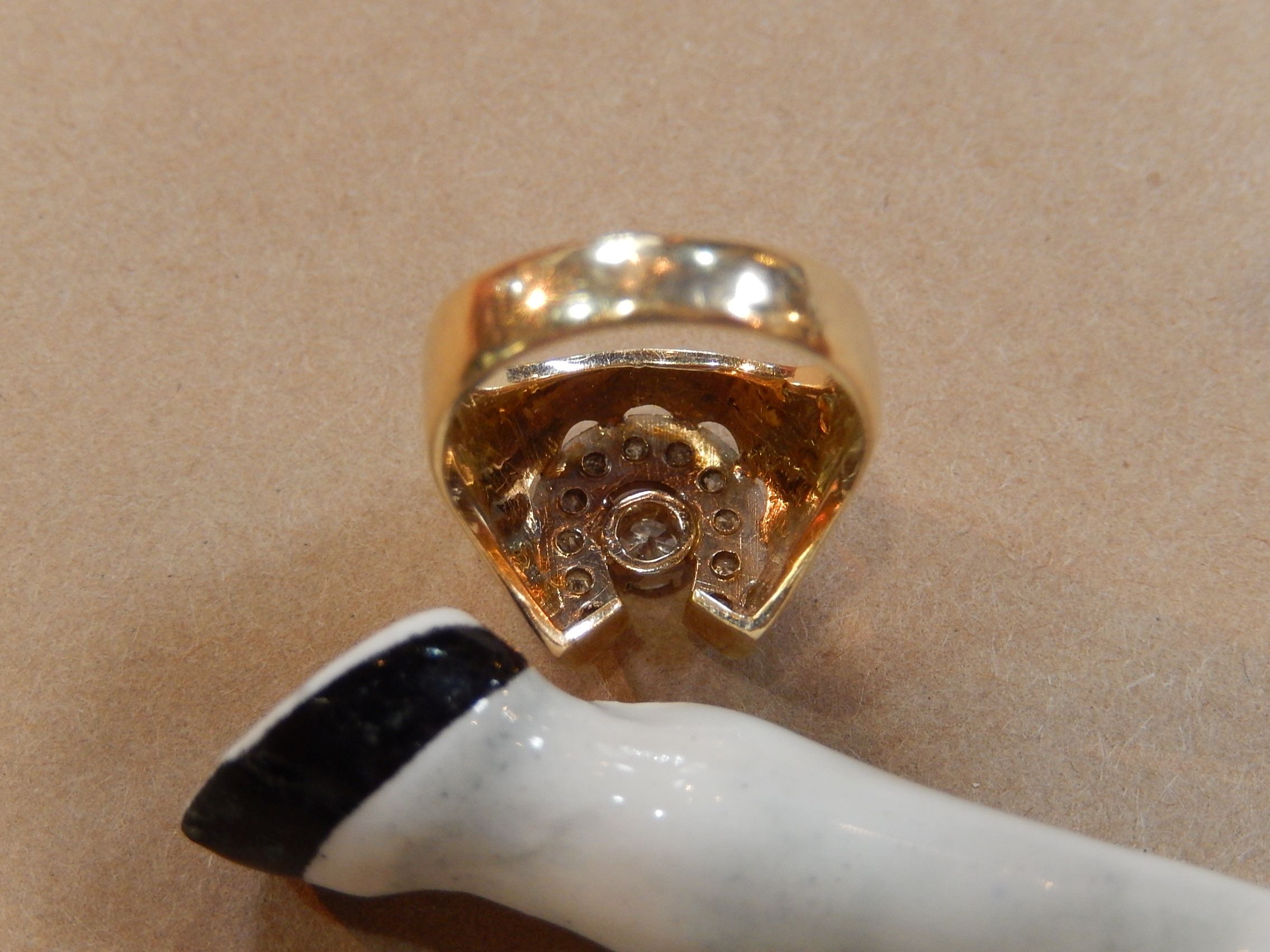 Diamond Horseshoe Ring in 12ct Gold