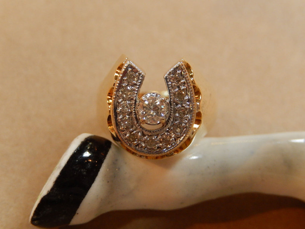 Diamond Horseshoe Ring in 12ct Gold