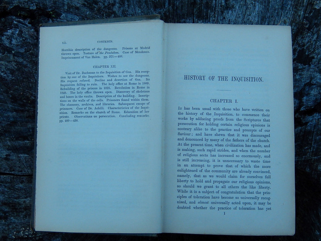 "History of the Inquisition from its establishment to the present time" Published in 1850