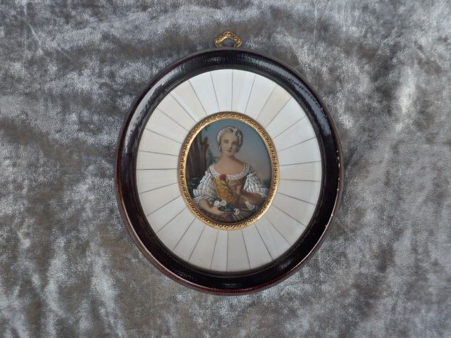 Hand Painted Ivory Framed Miniature Portrait c.1880