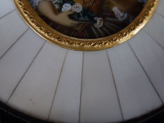 Hand Painted Ivory Framed Miniature Portrait c.1880