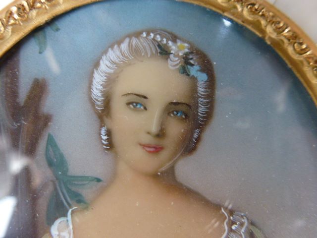 Hand Painted Ivory Framed Miniature Portrait c.1880