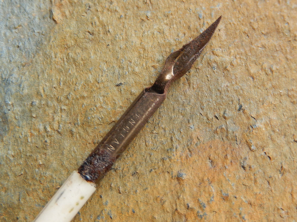 Antique Ivory Handled Nib Pen