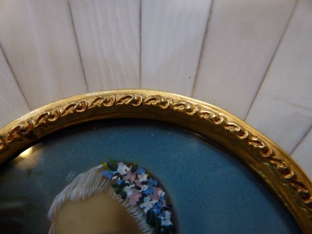 Hand Painted Ivory Framed Miniature Portrait c.1880