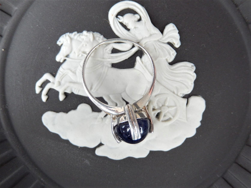 Jadeite and Sterling Ring