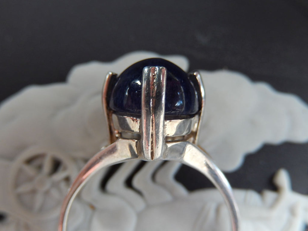 Jadeite and Sterling Ring