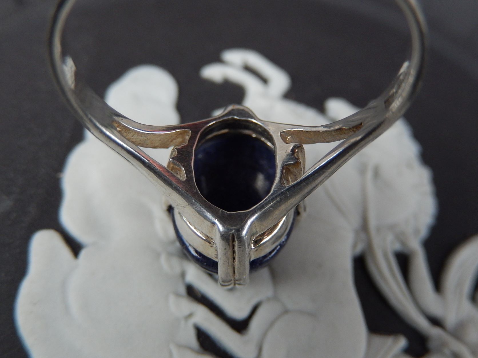 Jadeite and Sterling Ring