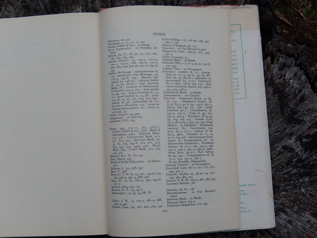 Vintage Book "Sir John Franklin in Tasmania 1837-1843" by Kathleen Fitzpatrick 1949