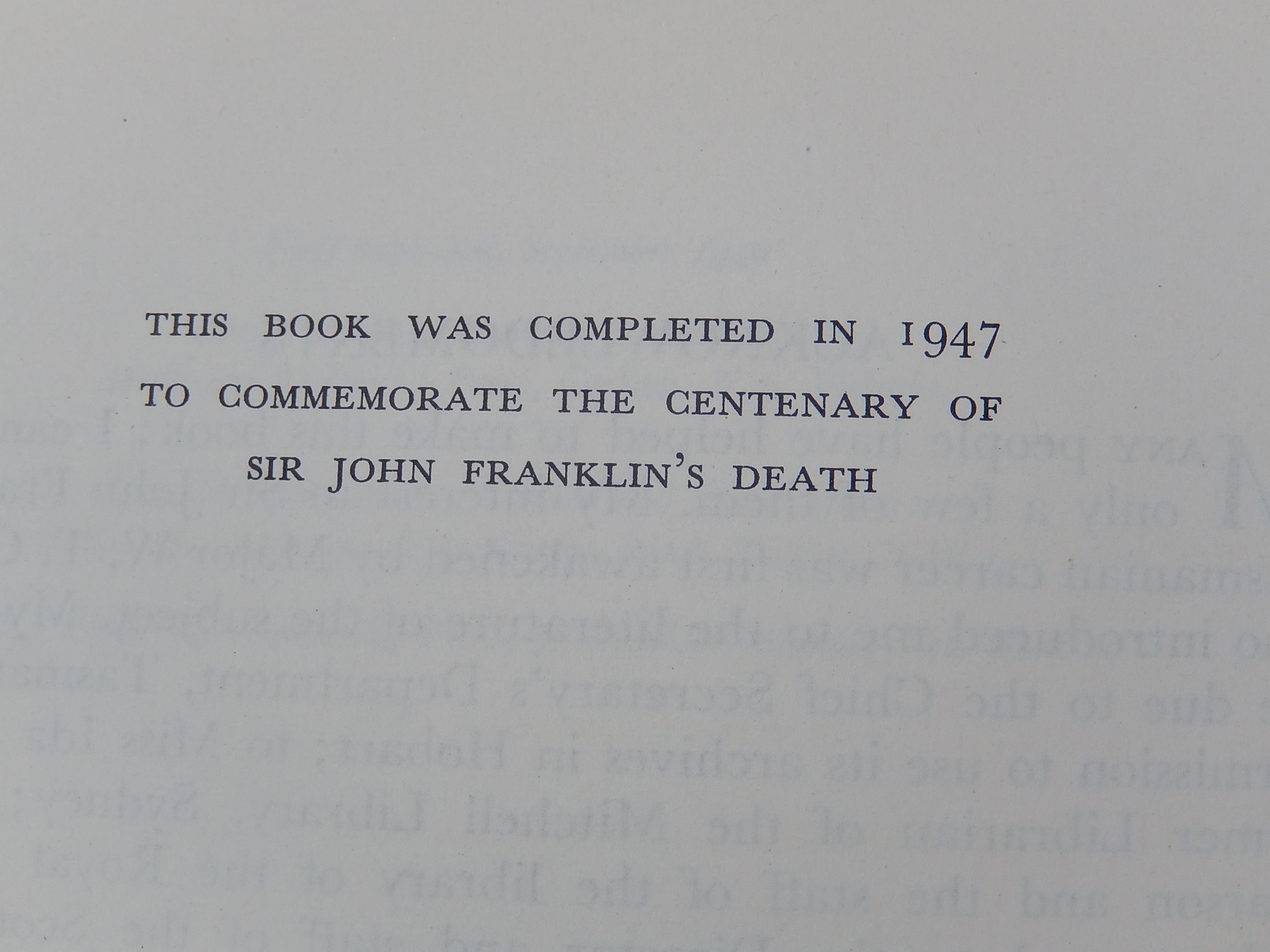 Vintage Book "Sir John Franklin in Tasmania 1837-1843" by Kathleen Fitzpatrick 1949