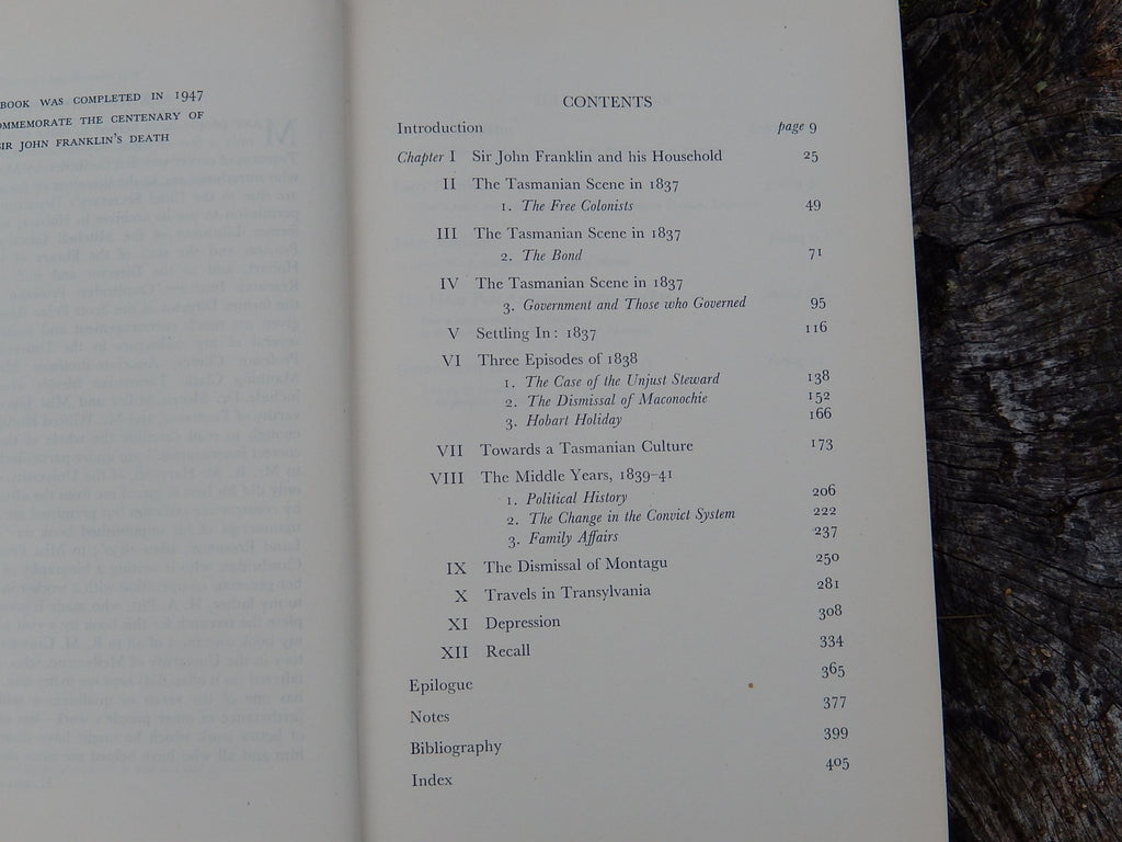 Vintage Book "Sir John Franklin in Tasmania 1837-1843" by Kathleen Fitzpatrick 1949