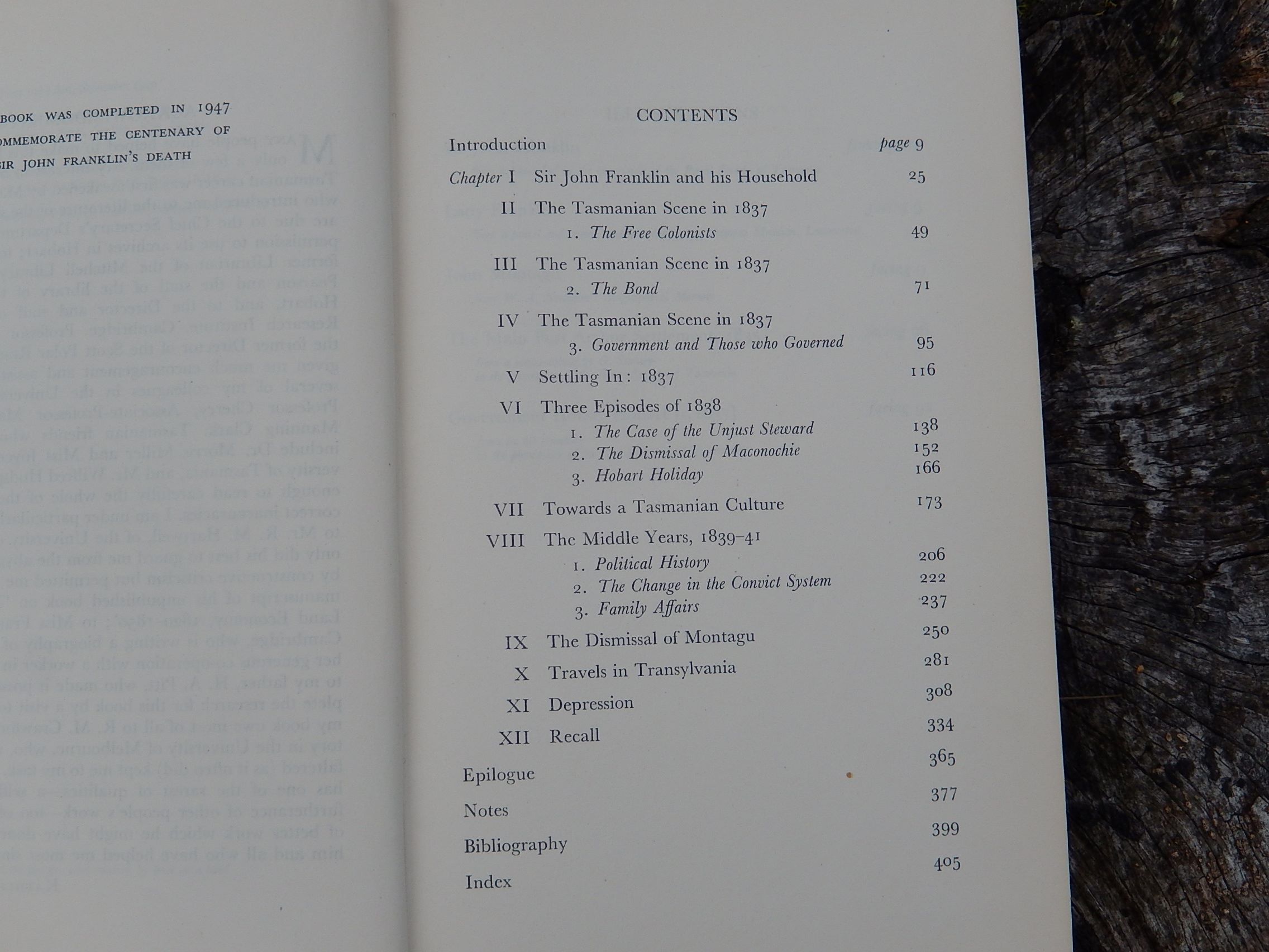 Vintage Book "Sir John Franklin in Tasmania 1837-1843" by Kathleen Fitzpatrick 1949