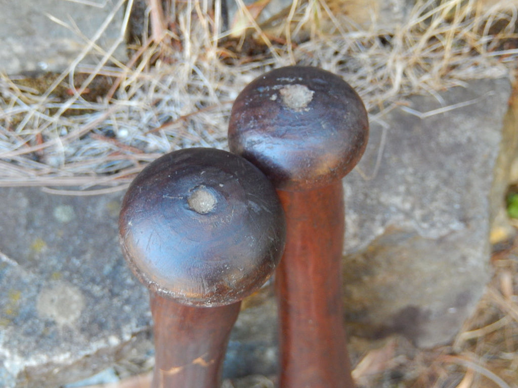 Pair of Oak Juggling Clubs c.1900