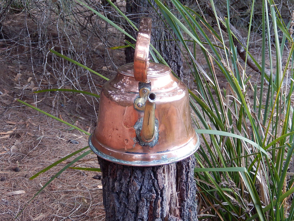Copper Kettle with Brass Spout c.1900