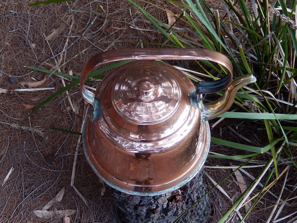 Copper Kettle with Brass Spout c.1900