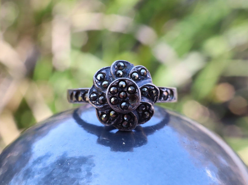 Sterling Silver Marcasite Ring c.1930