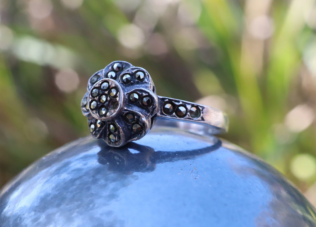 Sterling Silver Marcasite Ring c.1930