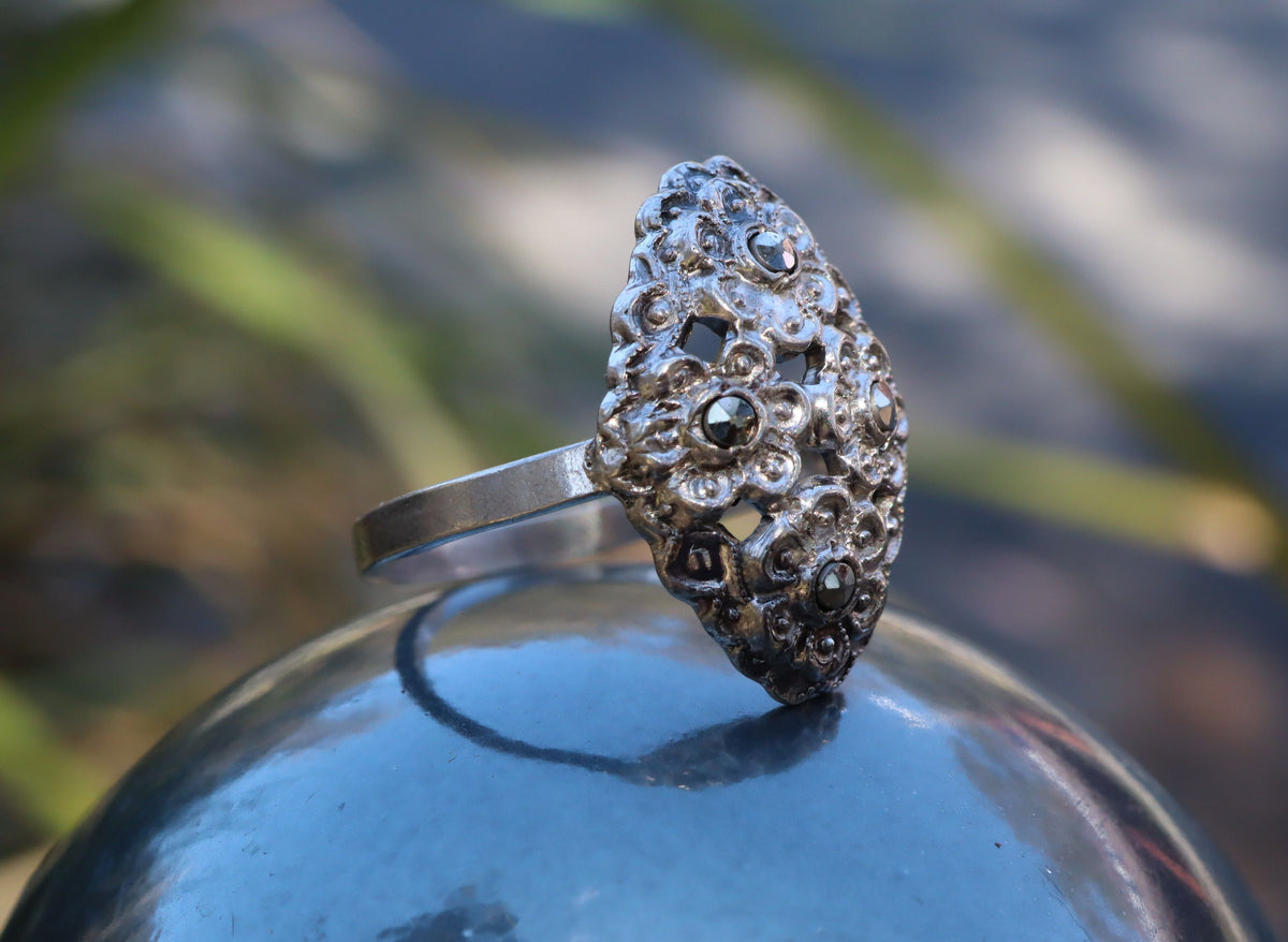 Marcasite Ring in Sterling Silver