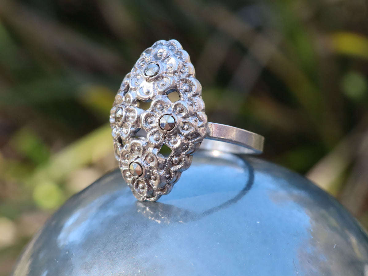 Marcasite Ring in Sterling Silver