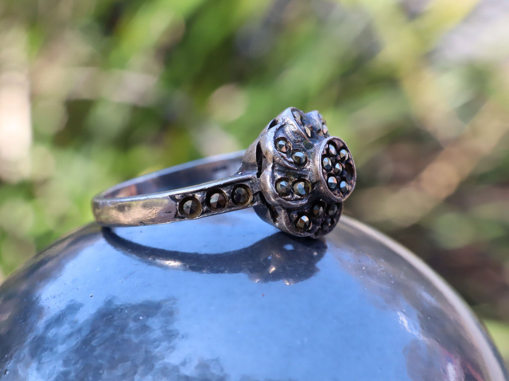 Sterling Silver Marcasite Ring c.1930