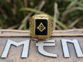 Brass Masonic Ring