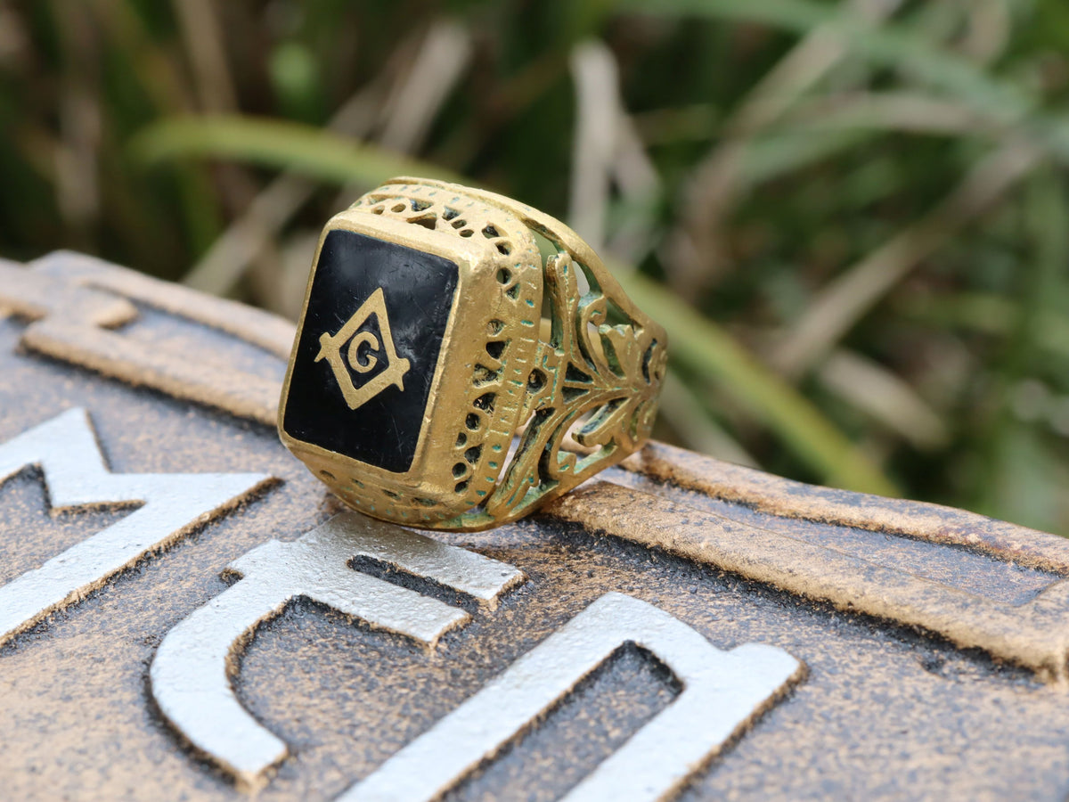 Brass Masonic Ring