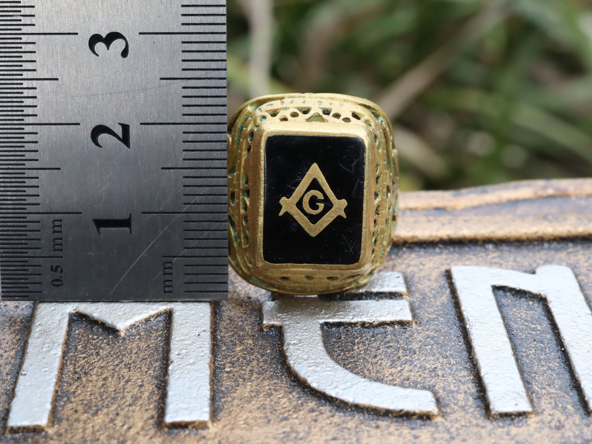 Brass Masonic Ring
