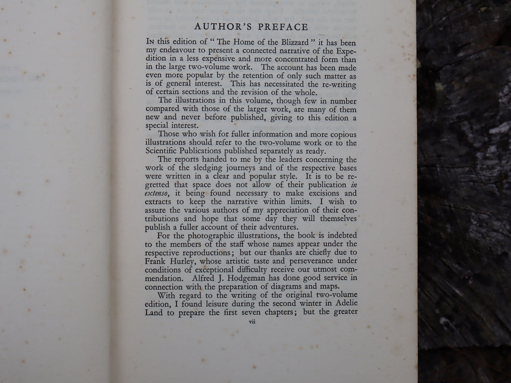 The Home of the Blizzard by Sir Douglas Mawson, First Edition
