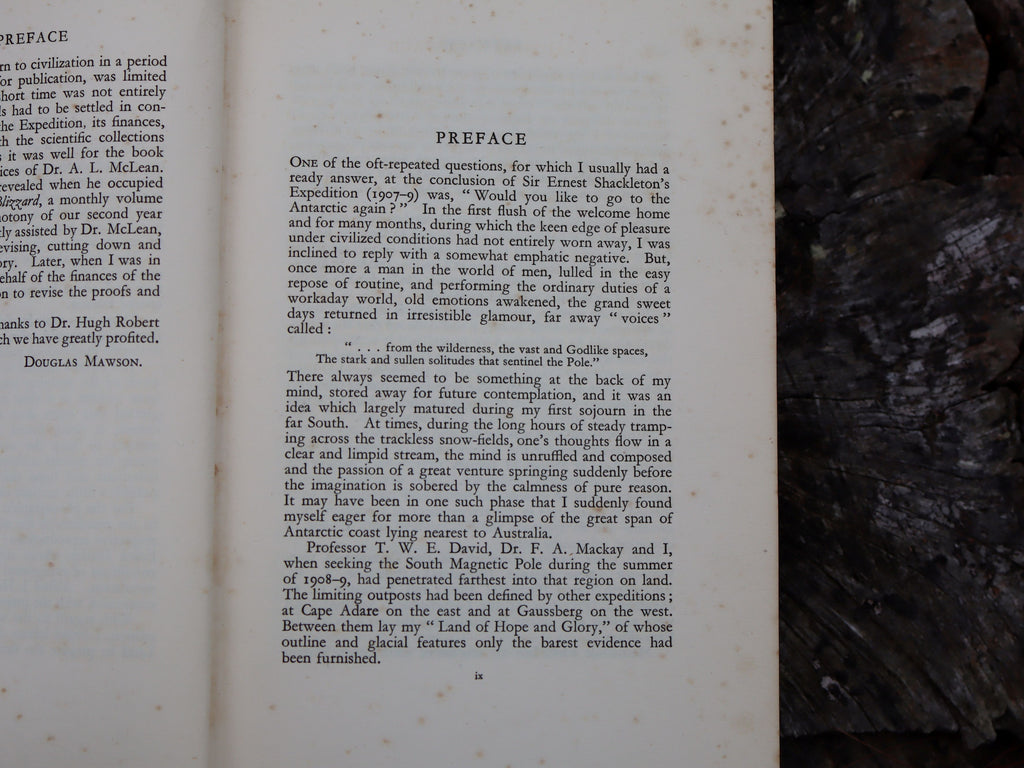 The Home of the Blizzard by Sir Douglas Mawson, First Edition
