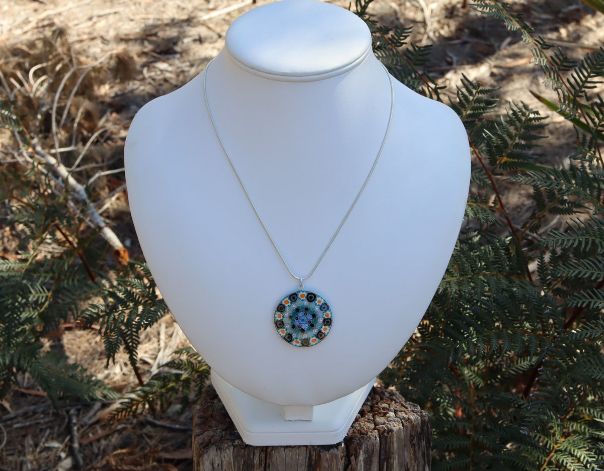 Murano Glass Millefiori in Sterling