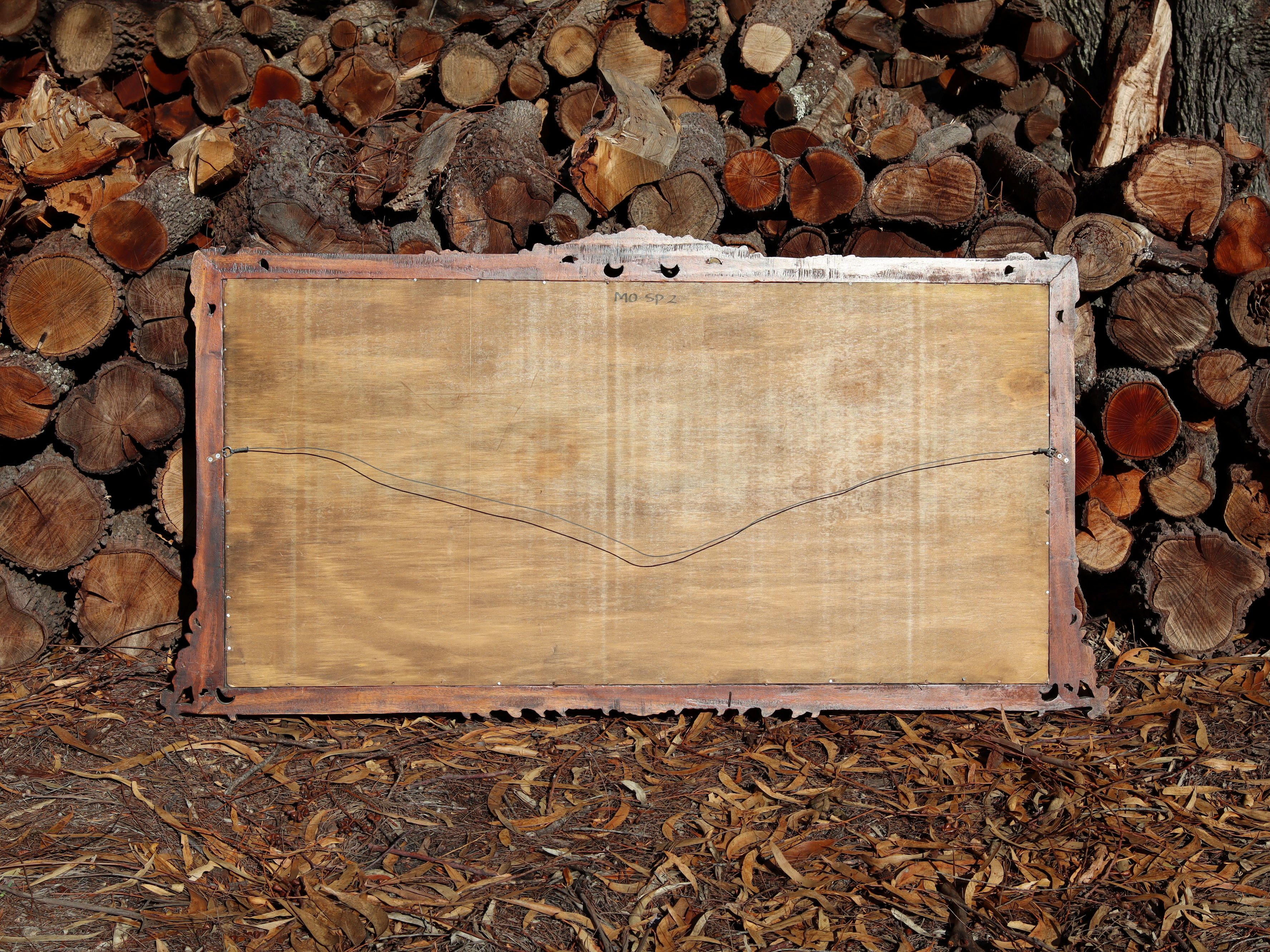 Hand Carved Mahogany Mirror c.1920