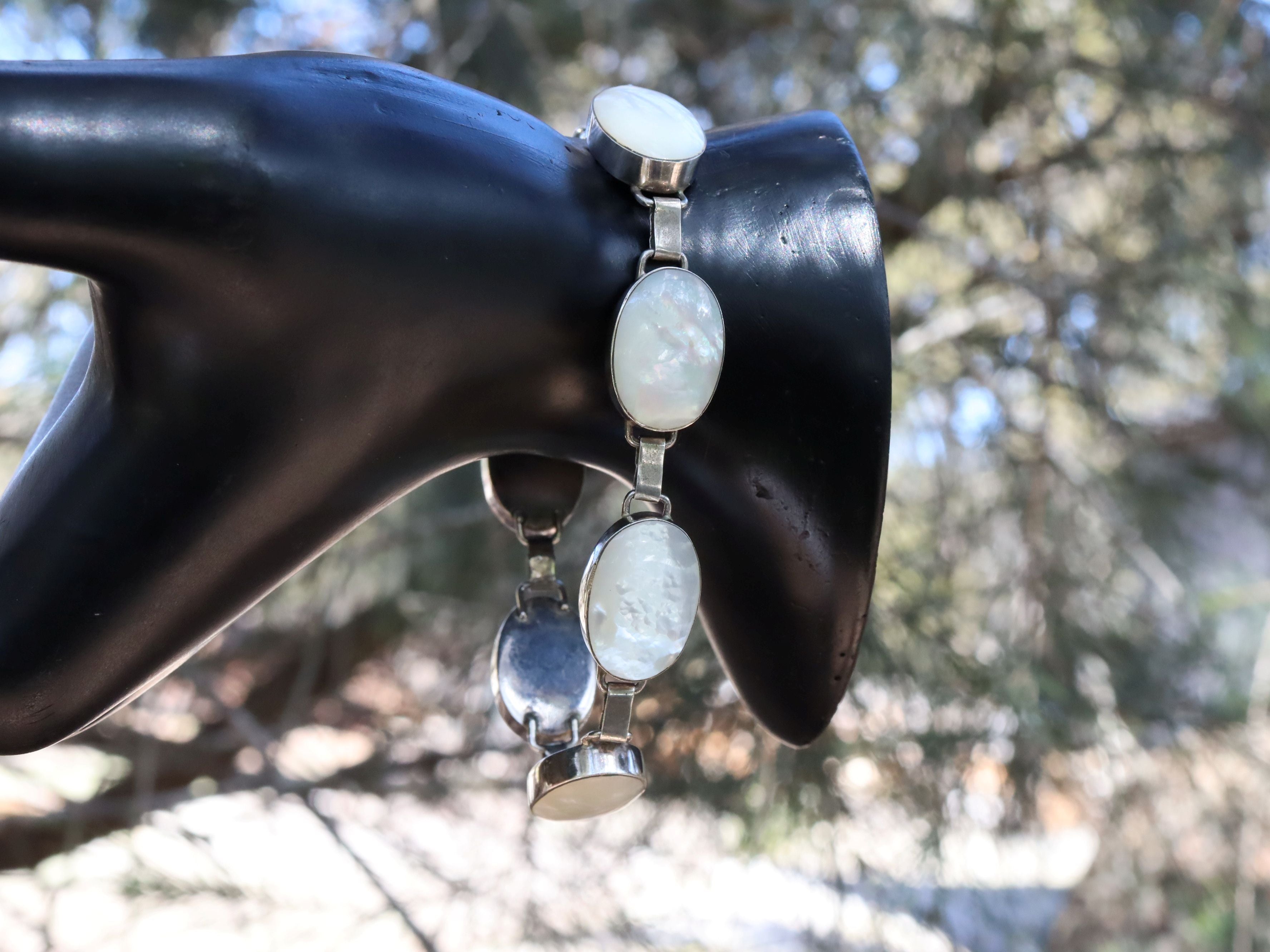 Mother of Pearl Bracelet in Sterling
