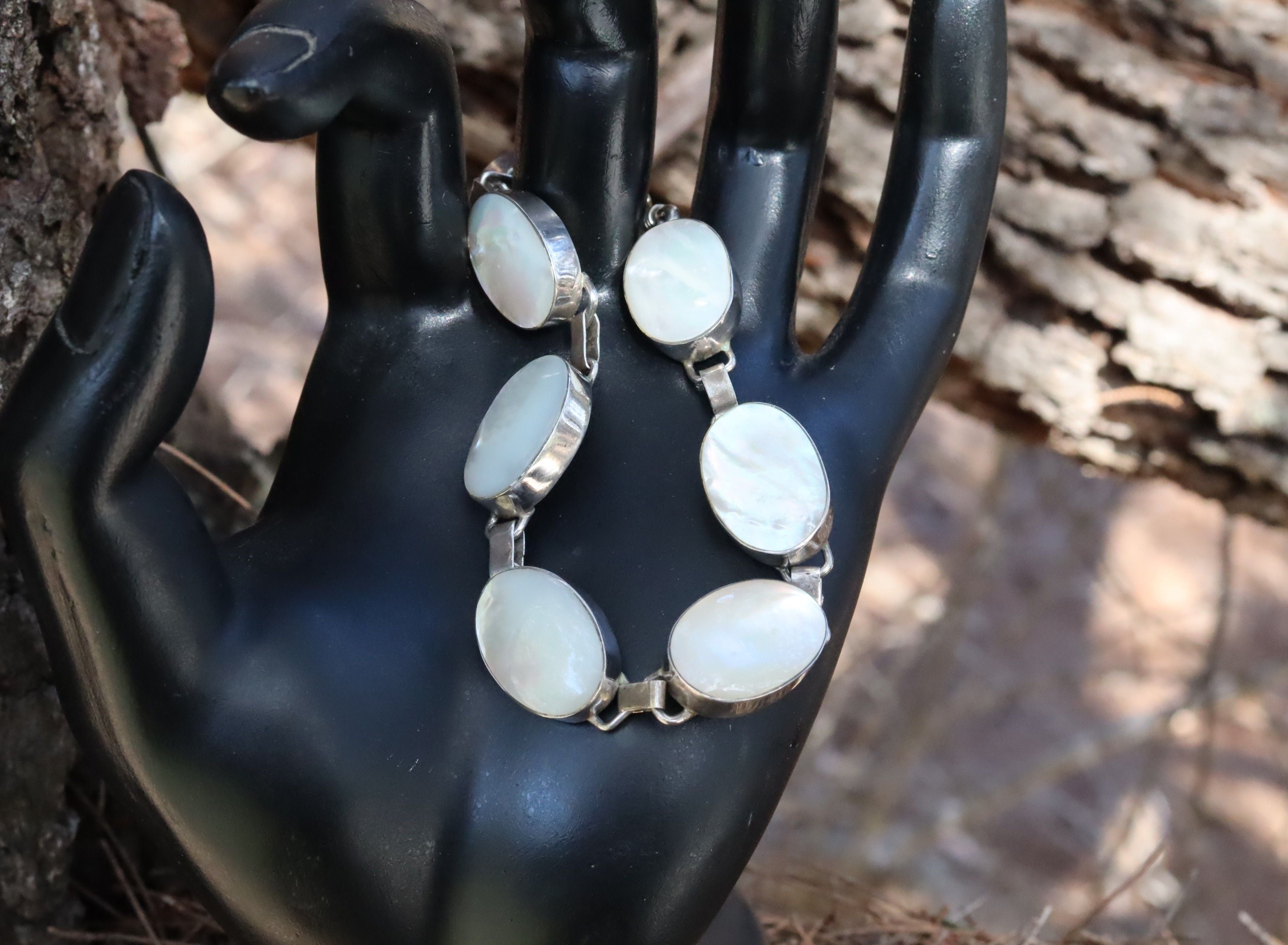 Mother of Pearl Bracelet in Sterling