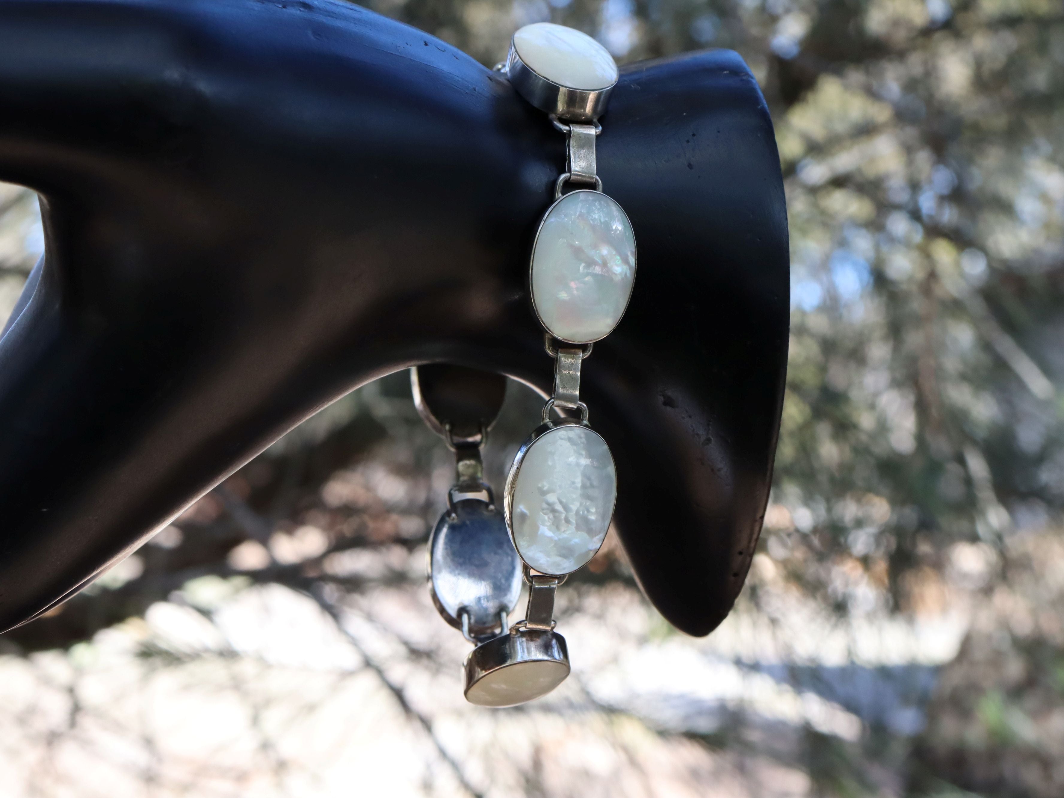 Mother of Pearl Bracelet in Sterling