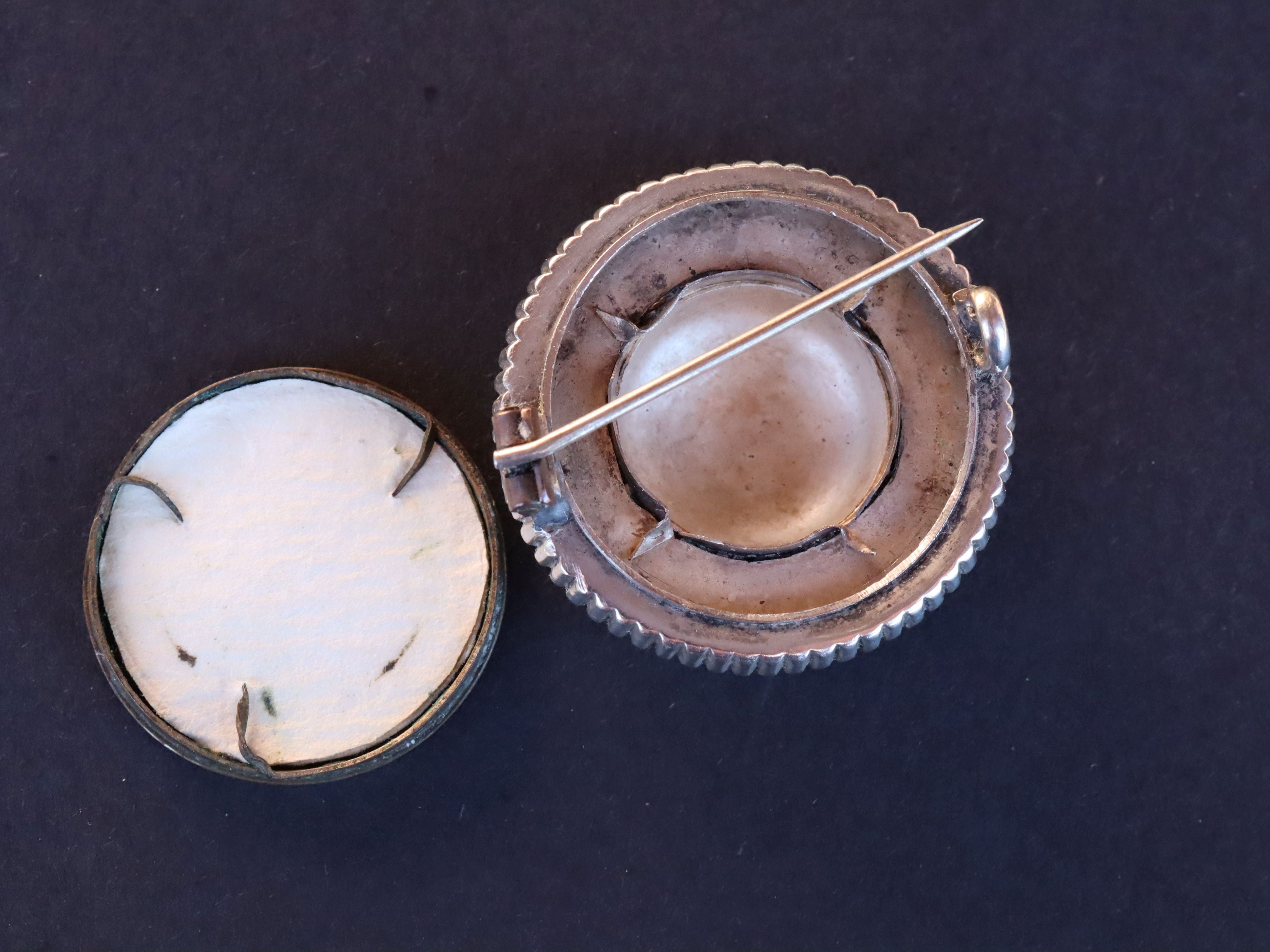 Mourning Brooch in Sterling c.1900