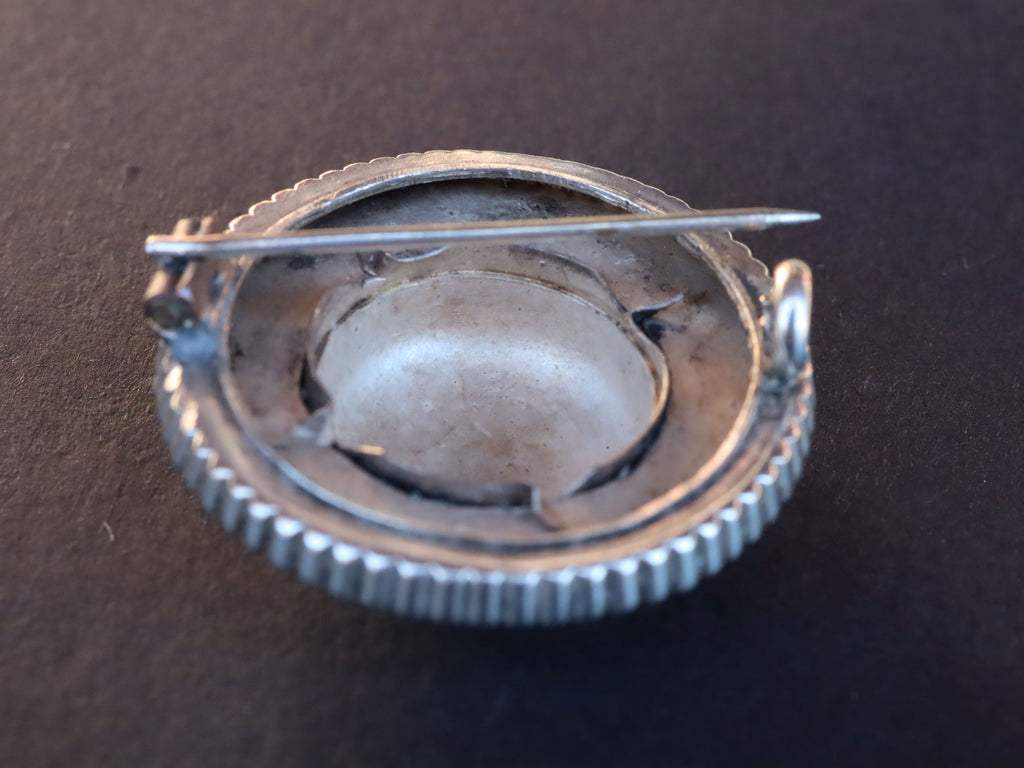 Mourning Brooch in Sterling c.1900
