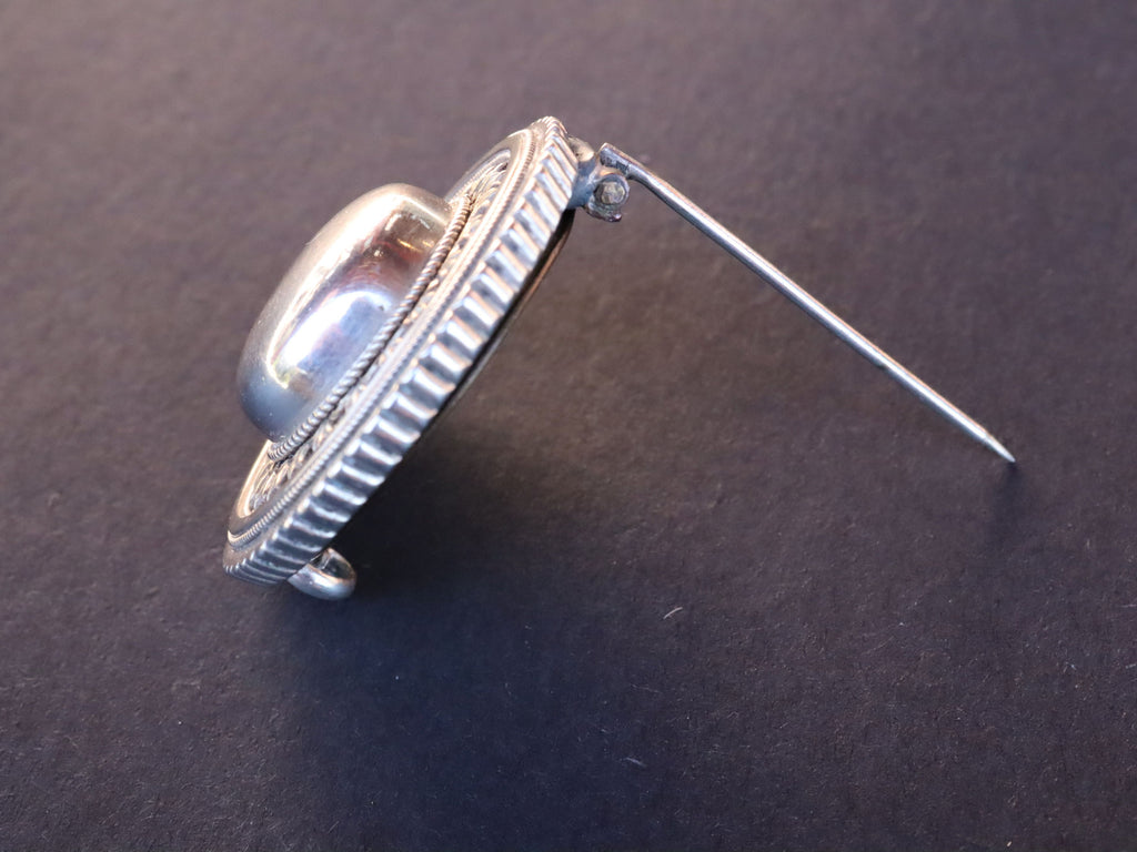 Mourning Brooch in Sterling c.1900