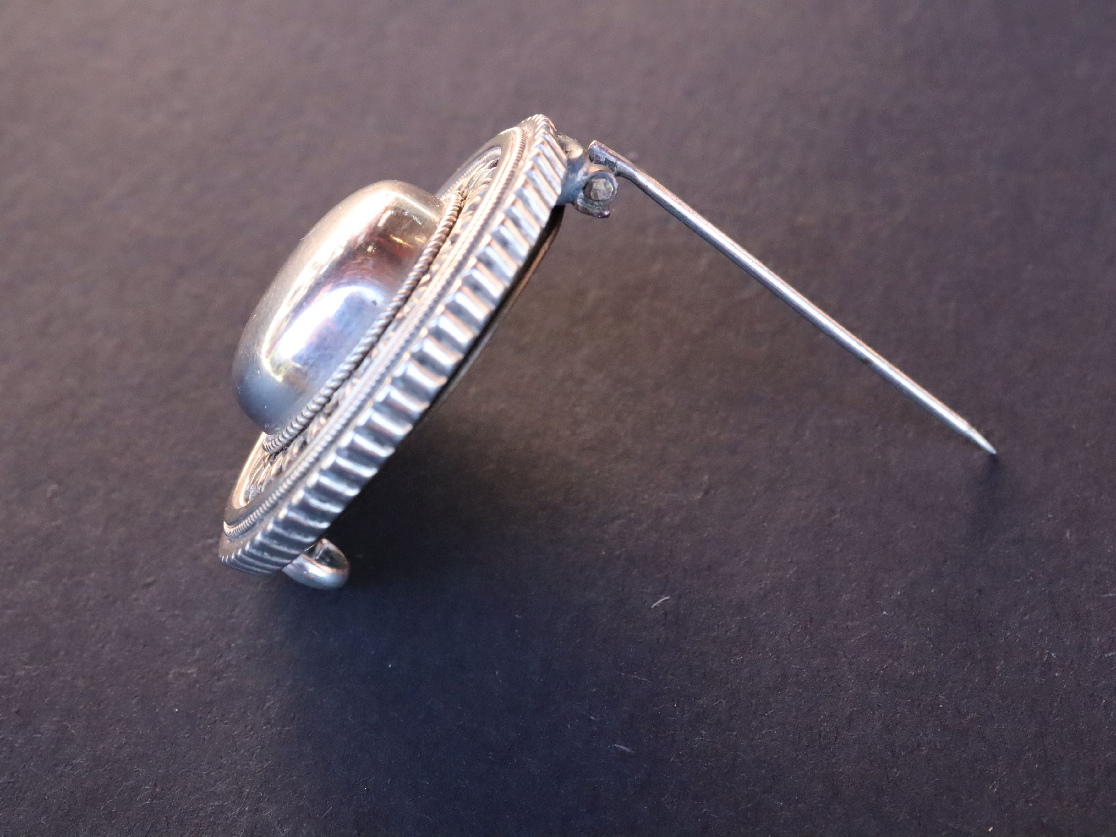 Mourning Brooch in Sterling c.1900