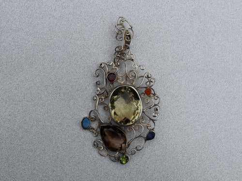 Citrine, Ruby, Sapphire, Garnet, and Peridot in Sterling