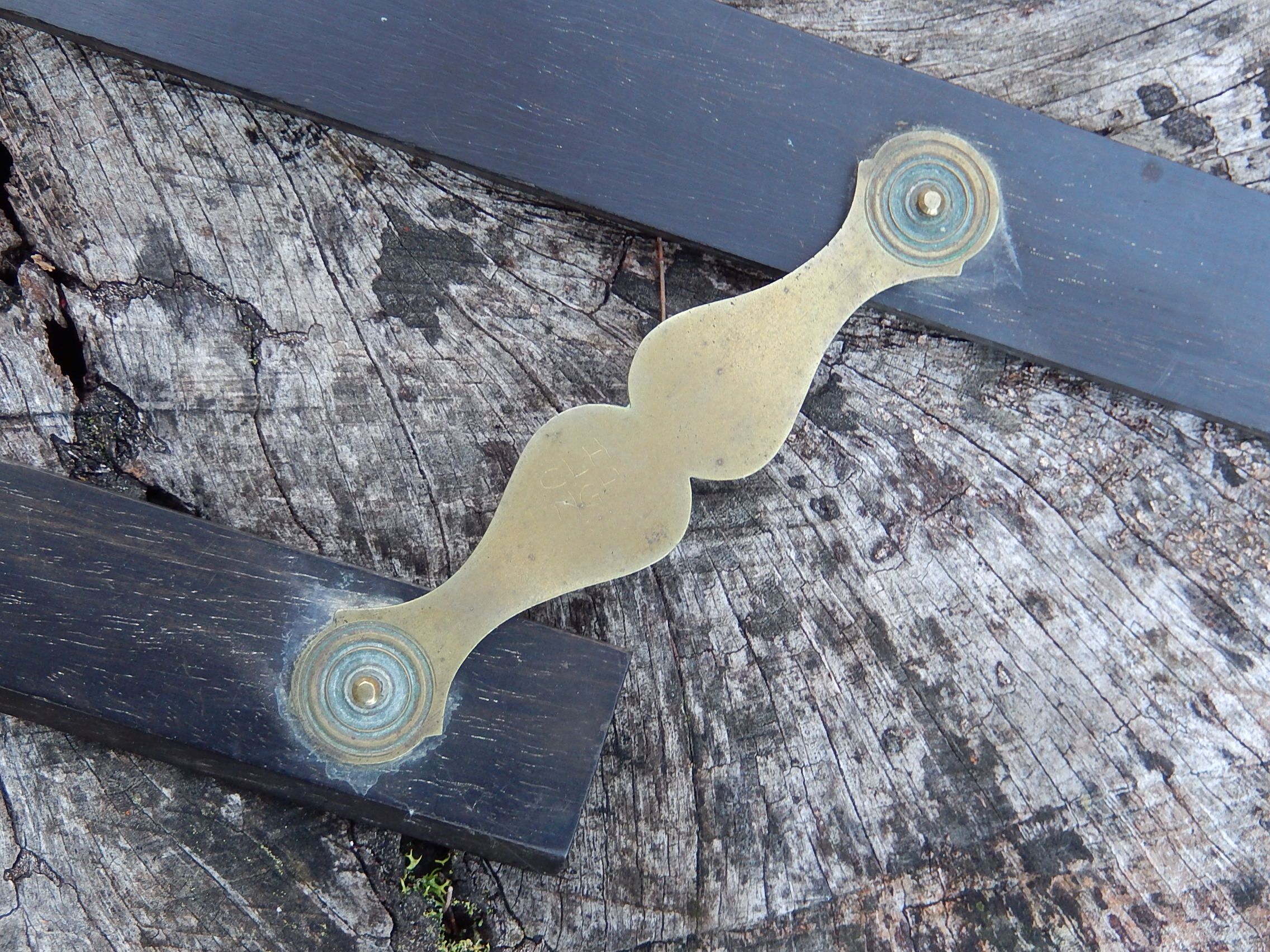 Navigation Parallel Ruler made of ebonized wood c.1900