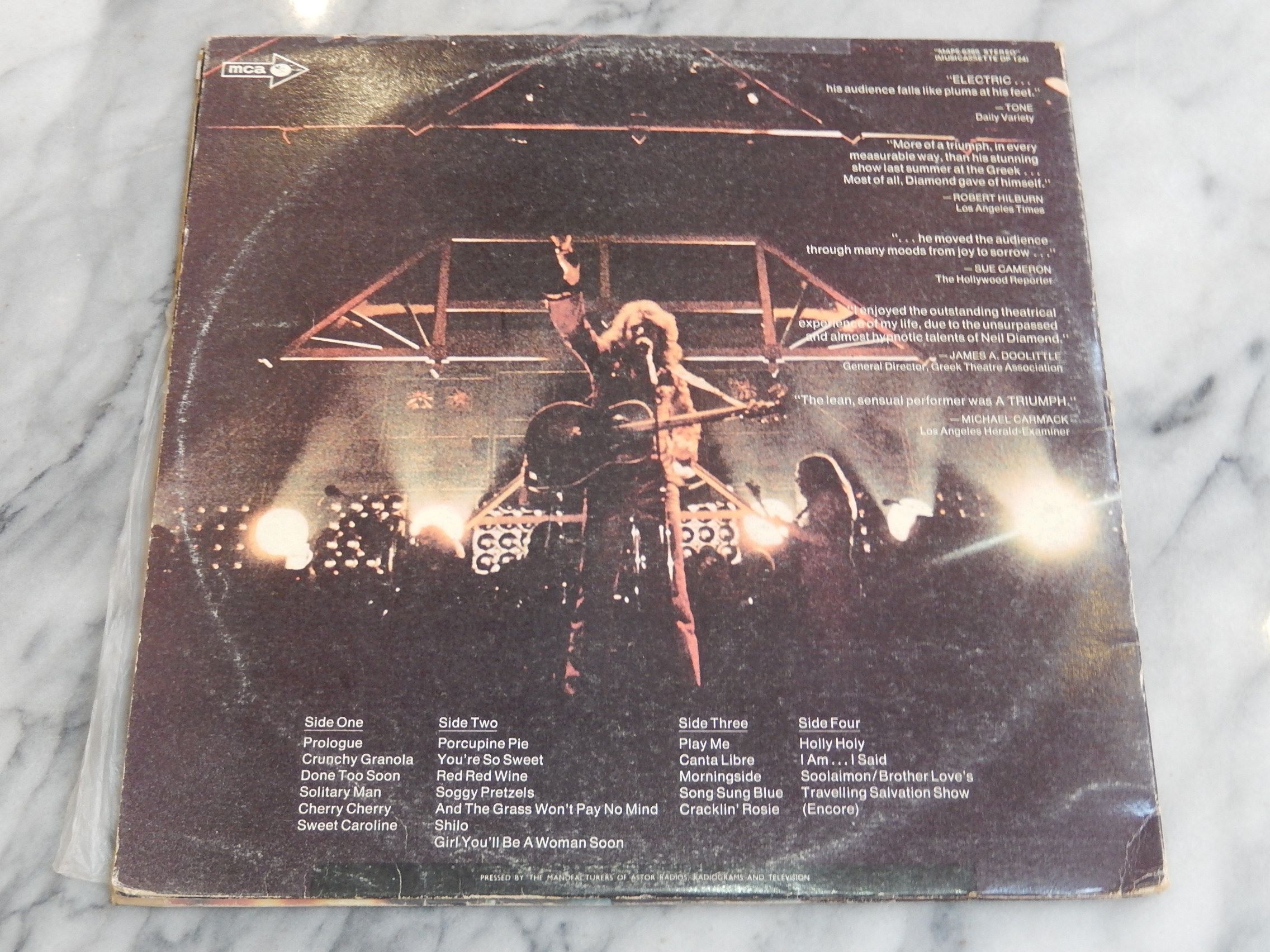 Neil Diamond "Hot August Night" Double Record