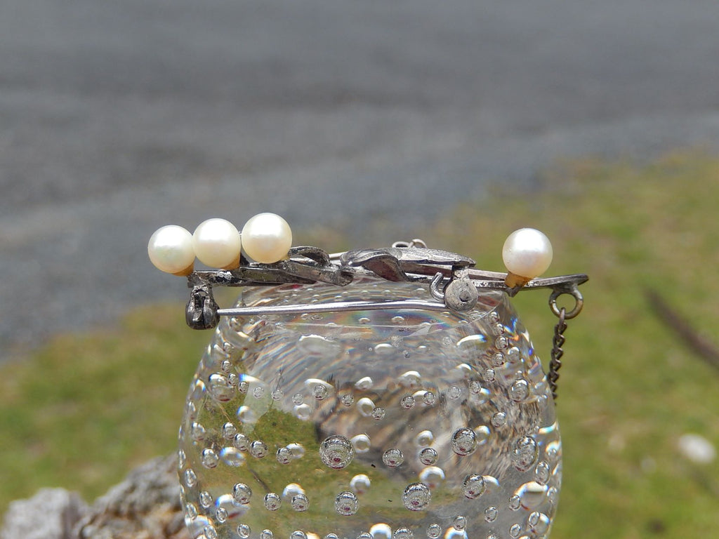 Sterling Brooch with Pearls
