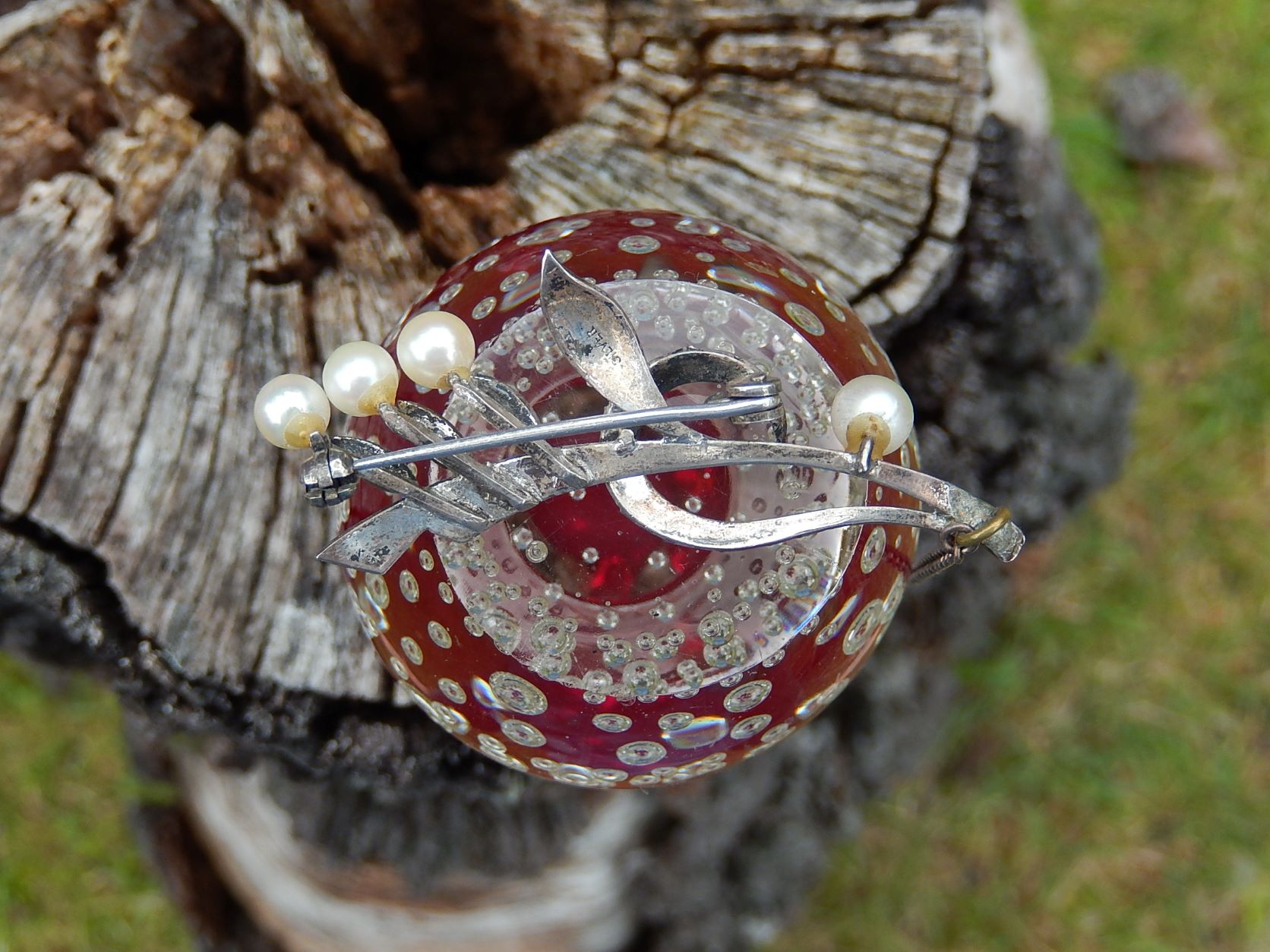 Sterling Brooch with Pearls