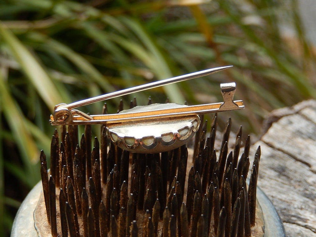 *SOLD* Louisiana Sand Opal Brooch in Gold Plate
